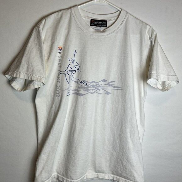 Salt Lake 2002 Official Olympics Merchandise White Size Medium - Picture 1 of 4